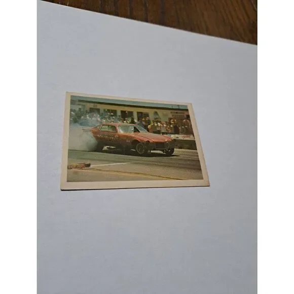 1971 Fleer Mike Burkhart Mary Higginbotham Camaro Funny Car Trading Card #39