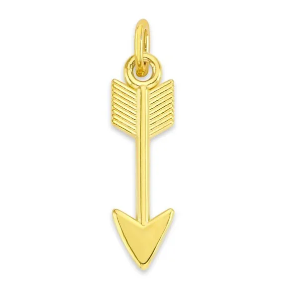 Solid 14k Gold Mini Arrow Charm for Bracelet - Symbolic Jewelry Gifts
