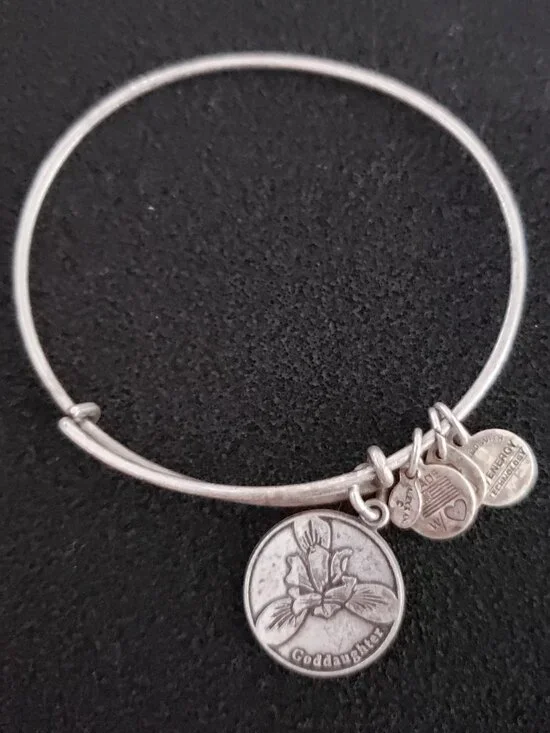 Alex and Ani Goddaughter Silver Bangle Bracelet 22