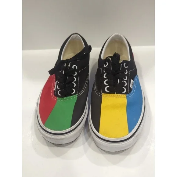 Vans Mens 7 Women's 8.5 Shoes Era (Vans Spirit)Multi/Tr Wht 72135