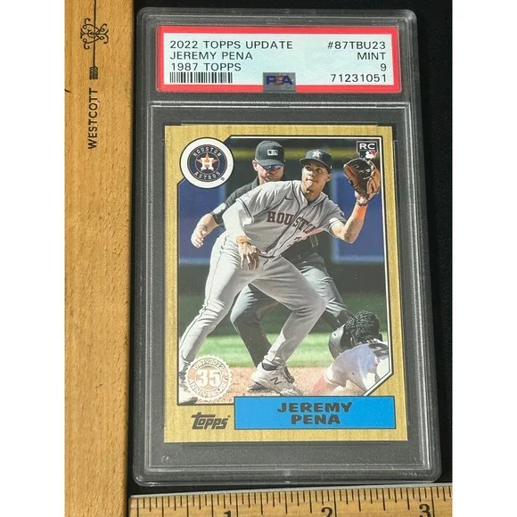 2022 Topps Update Jeremy Pena RC 1987 Topps Baseball Card‎ PSA 9 Mint