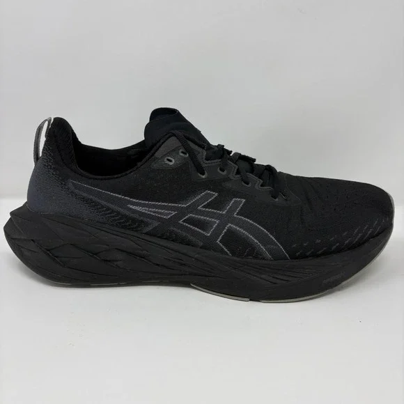 ASICS Novablast 4 Mens Size 15 Wide Black Running Shoes (1011B694)