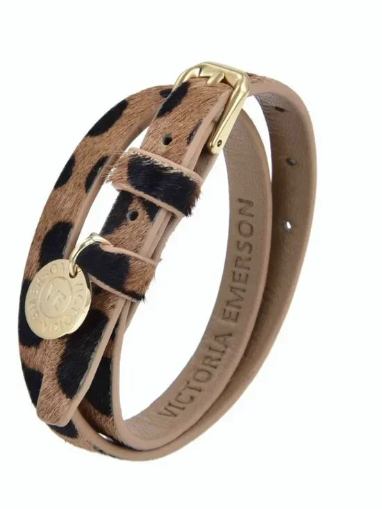 Victoria Emerson Leopard Print Wrap Bracelet