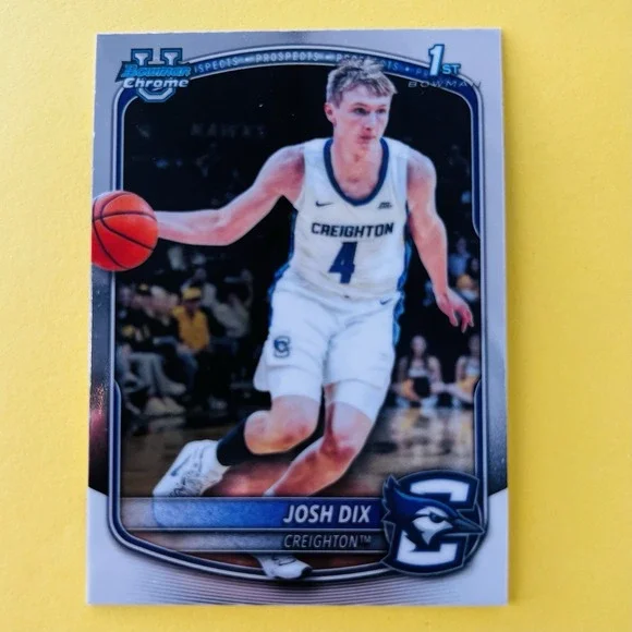 2025/26 Bowman Chrome U‎ Josh Dix 1st Bowman Creighton BCP-17