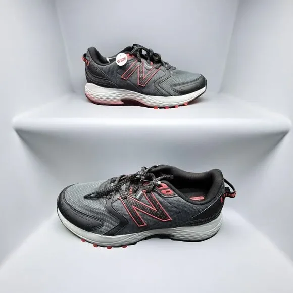 New Balance MT410LR7 Trail Running Shoes Men's 8.5 2E Wide Gray Red BNIB