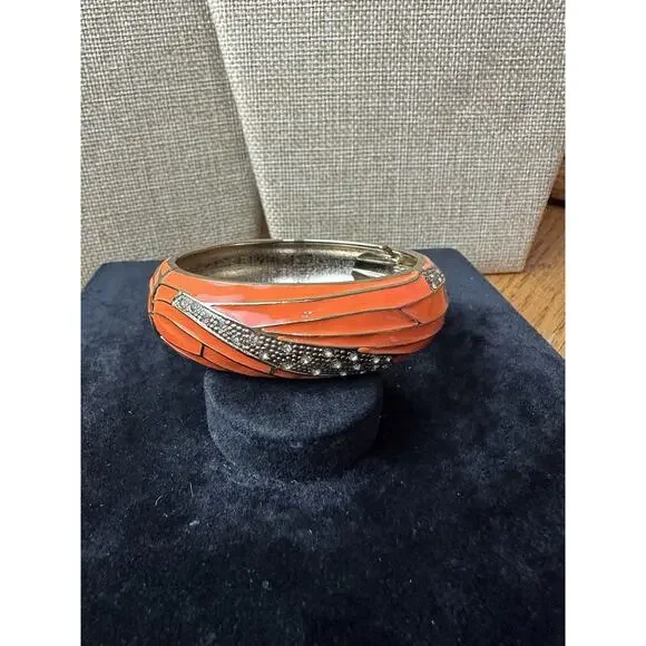 Sequin Nordstrom Multicolor Gold Tone Statement Enamel Bangle Bracelet # 44