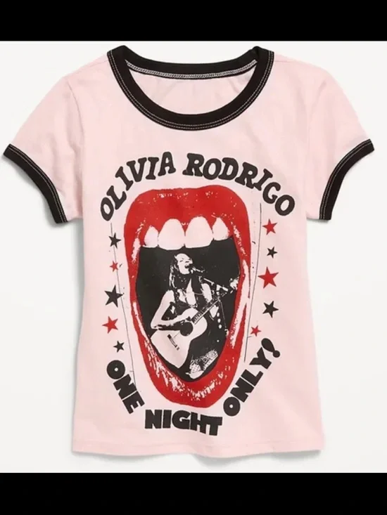 NWT Olivia Rodrigo One Night Only Ringer Tee Girls Small (6/7)