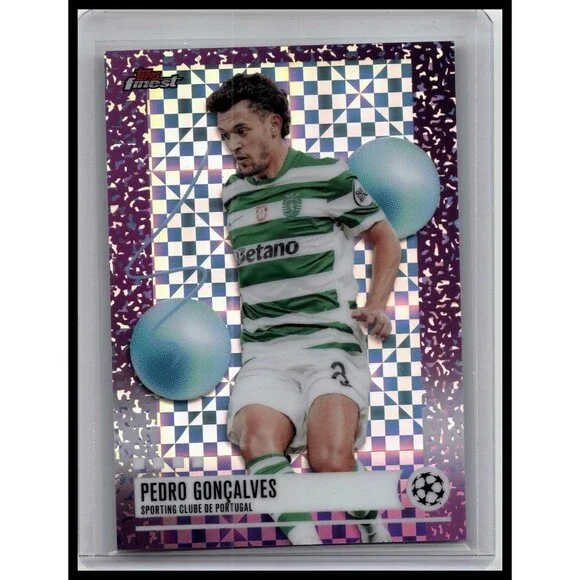 2025-26 Finest UEFA Pedro Gonçalves Purple Checkerboard Refractor #/99 Lions