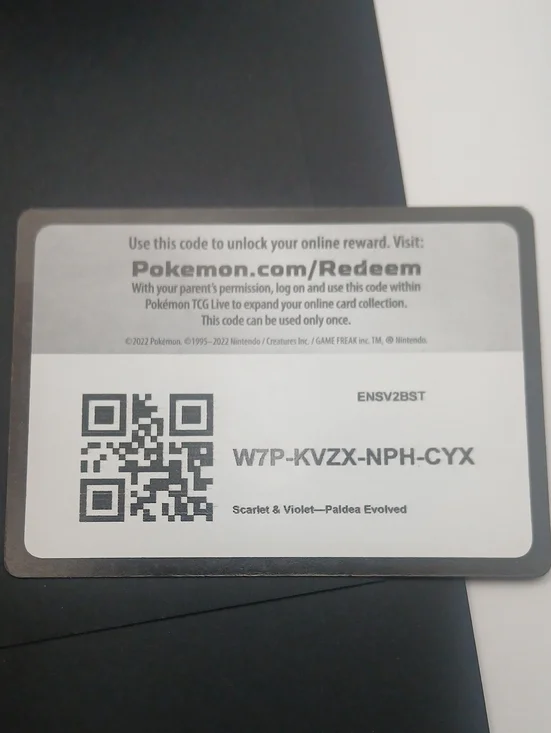 Pokémon TCG Online Redeem Code Card - White & Black