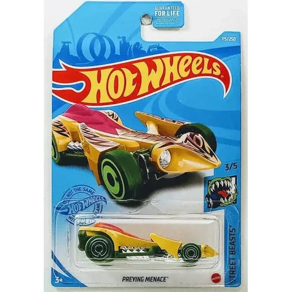 Hot Wheels Preying Menace, Street Beasts 3/5 (Yellow) 115/150