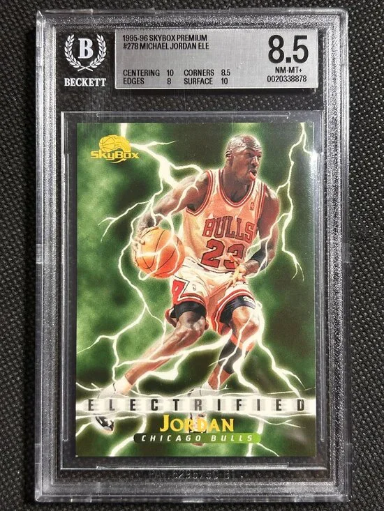 1995-96 Skybox Premium Electrified #278 Michael Jordan BGS 8.5 NM-MINT+ BULLS