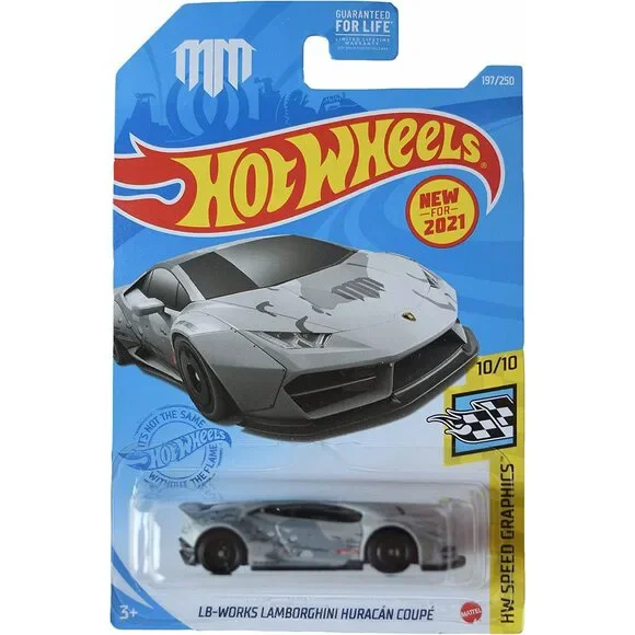 Hot Wheels LB-Works Lamborghini Huracan, HW Speed Graphics 10/10 Silver 197/250