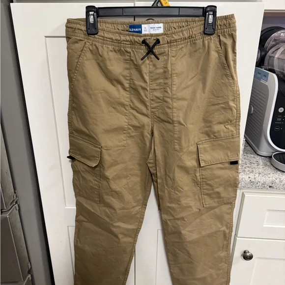 Old Navy Tan Cargo Pants with Drawstring Waist