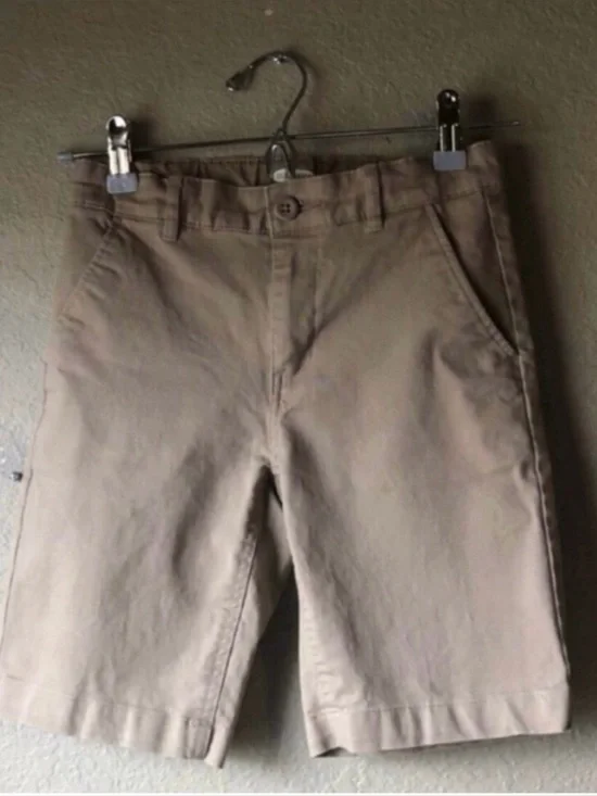 Old Navy Shorts Boys Kids Tan Khaki Bermuda Uniform Summer Casual Shorts Sz 10