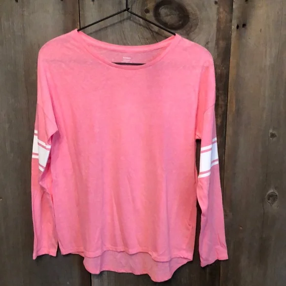 NWOT Old Navy Relaxed Fit Long Sleeve Tee Size XL 14 Pink
