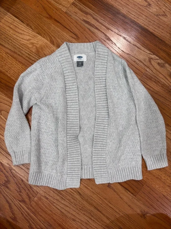 Old Navy Light Gray Open Cardigan 5T