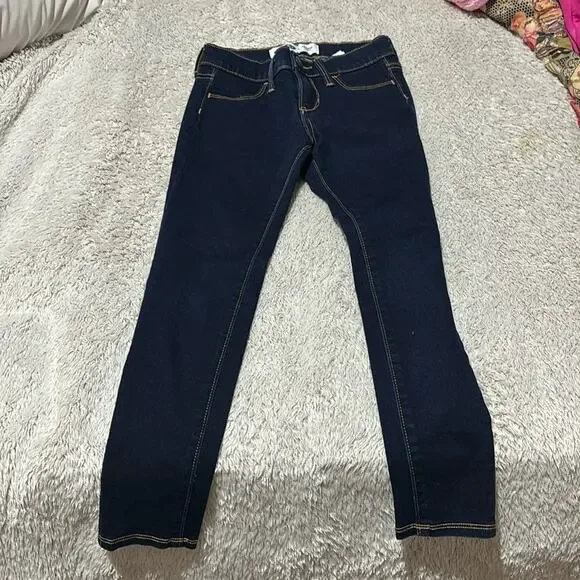 Old Navy Rockstar Jegging 7 euc Stretch cotton poly spandex blend deep blue euc