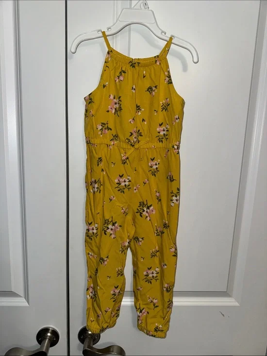 Old Navy Mustard Yellow Floral One-Piece Bodysuit