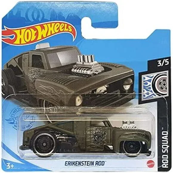 Hot Wheels Erikenstein Rod, Rod Squad 3/5 Dark Green 120/250 Short Card