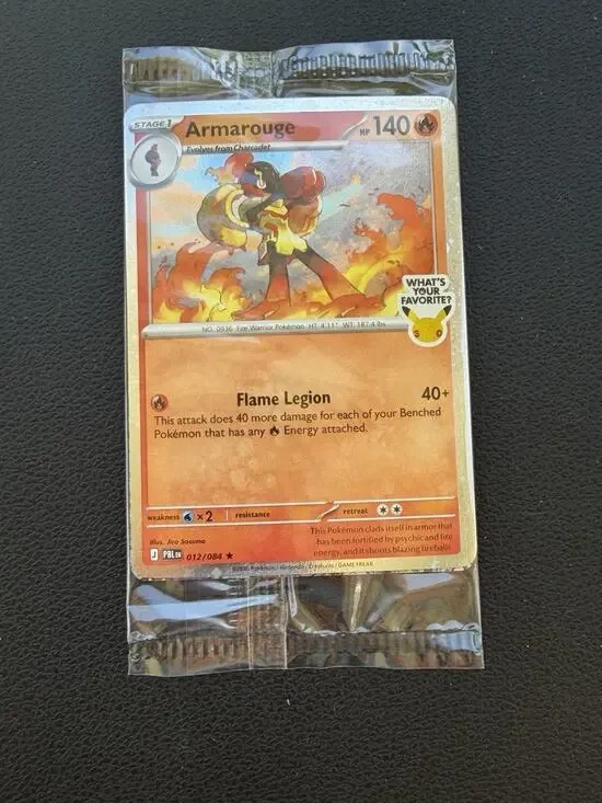 New Rare Armarouge Pokemon Best Buy Promo Card 2026 Pre-release Pitch Black