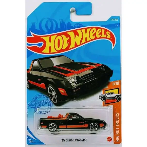 Hot Wheels '82 Dodge Rampage, HW Hot Trucks 1/10 Black 175/250