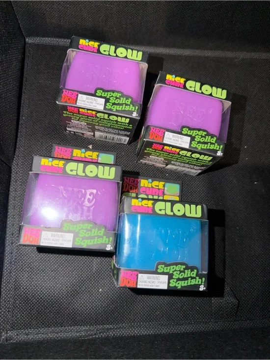 3 Nice Cube Glow Squishy Set - Purple Only