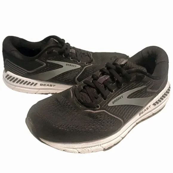 Brooks Beast 20 Running Sneakers Shoes Black Mens Size 12.5 Extra Wide EEEE