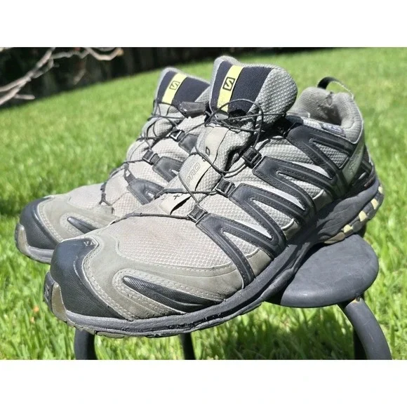 Salomon XA Pro 3D Men's Trail Running Hiking Shoes Olive Green Black sz 14 (A26)