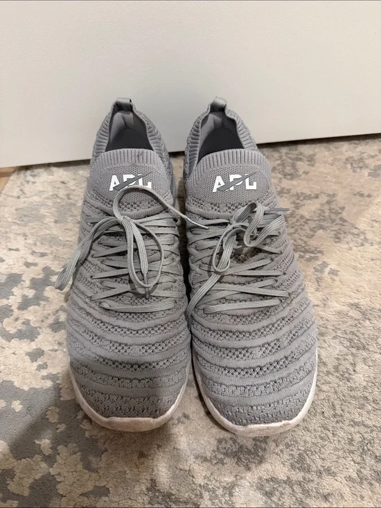 APL Light Grey Knit Slip-On Sneakers