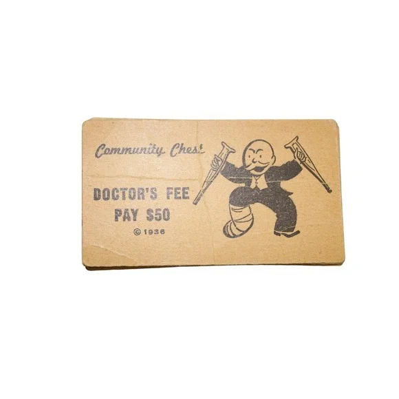 Vintage Monopoly Game Community Chest Cards Retro Nostalgia