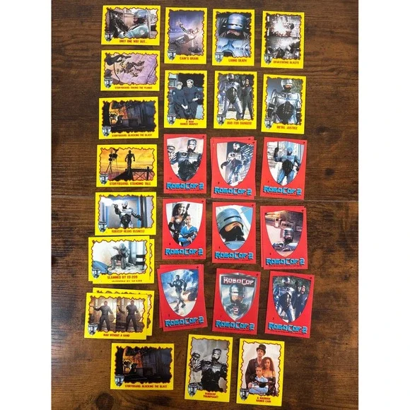 Vintage 1990 RoboCop 2 Trading Card Lot Topps Orion Pictures Sci-Fi Movie Cards