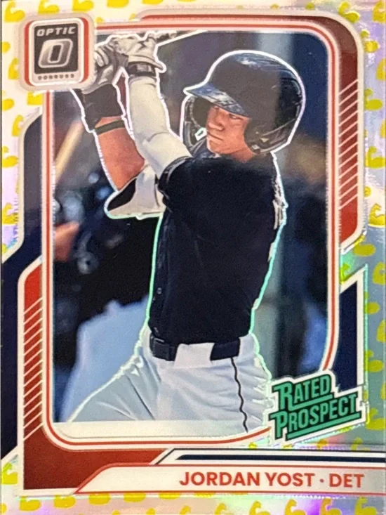 Panini Rated Prospect Jordan Yost Baseball Card - LE 84/149