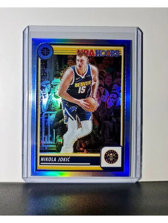 Nikola Jokic 2023-24 Panini Premium Stock NBA Hoops #1 Prizm Refractor Nuggets