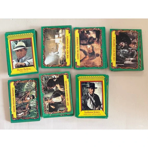 1981 Topps Raiders of the Lost Ark Indiana Jones Trading Card Lot 114 Cards