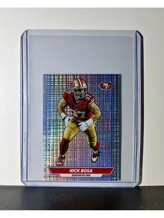 Nick Bosa 2024 Panini NFL Sticker #522 Foil San Francisco 49ers