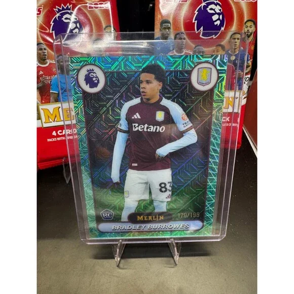 2026 Topps Merlin Premier League #26 Bradley Burrowes, Aston Villa RC Mojo /199