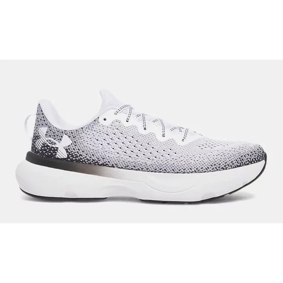 Under Armour® (Men's 9 M) UA Infinite™ Running Shoes in White/Black - $110