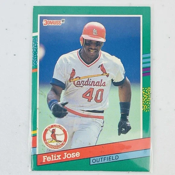 1991 Donruss 656 Felix Jose St Louis Cardinals Baseball Card Trading Card