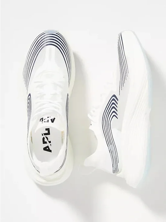 APL Streamline Running Shoes Mens 11 White Blue New Striped Athletic Sneakers