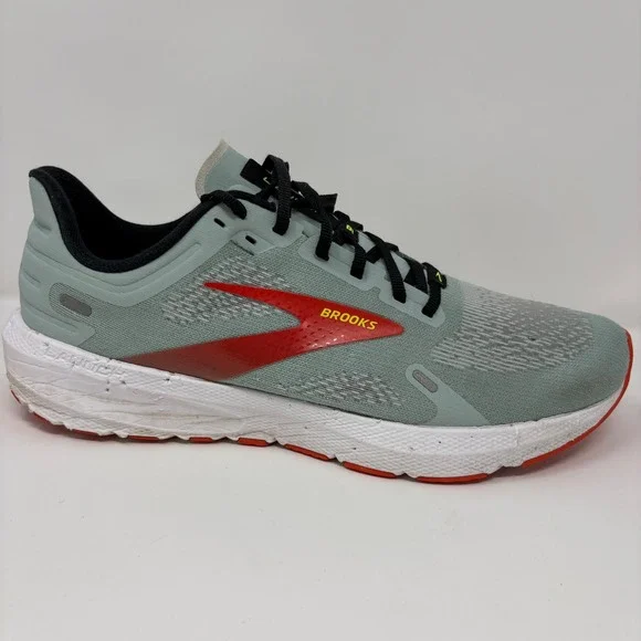 Brooks Launch 9 Men's Size 11.5 Green Red Running Shoes (1103861D413)