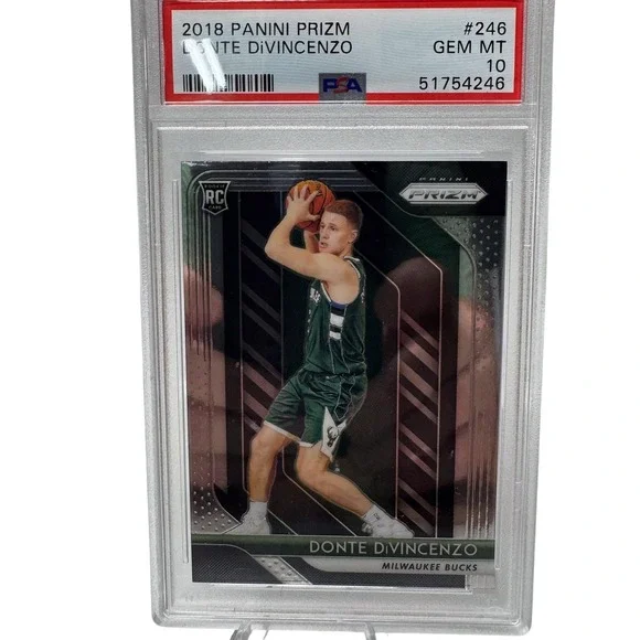 Donte DiVincenzo RC 2018 Panini Prizm PSA 10 GEM MT #246 NBA Milwaukee Bucks