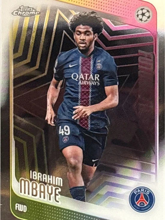 Topps Chrome Ibrahim Mbaye Rookie Soccer Card