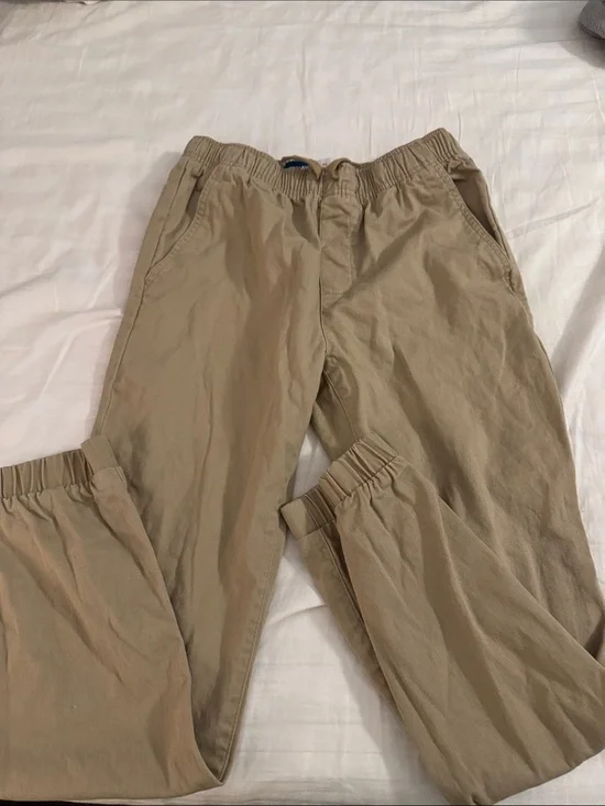 Old Navy Boys Tan Elastic-Waist Chinos