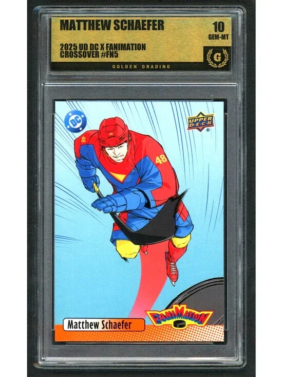2025 UD DC X Fanimation Crossover #FN5 Matthew Schaefer Rookie (RC) Gem Mint 10