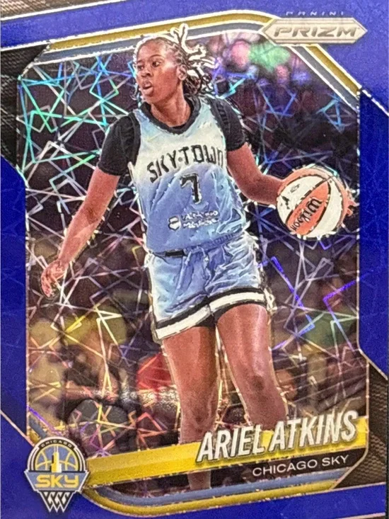 Panini Prizm Ariel Atkins Blue Refractor Basketball Trading Card