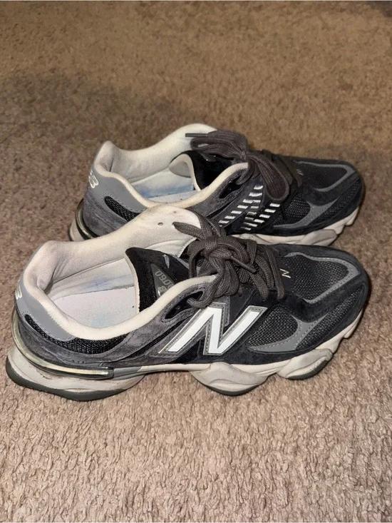 New Balance Gray and White Mesh Lace-Up Sneakers