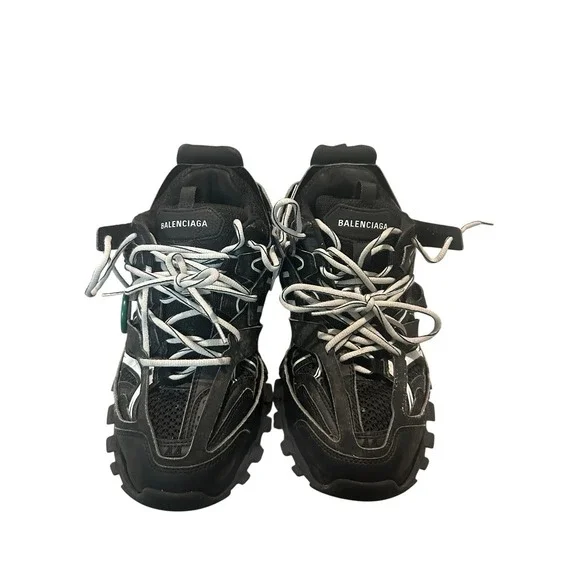 Balenciaga Track Men's Black Low Top Lace-Up Athletic Sneakers