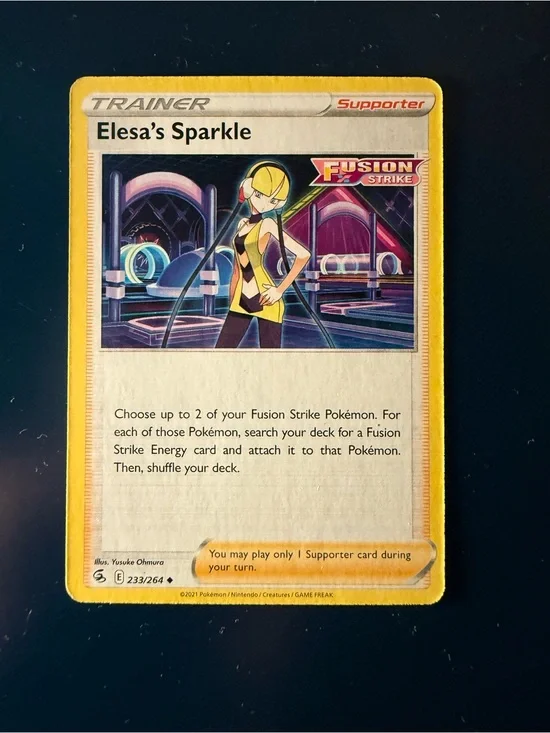 Elesa's Sparkle Pokémon Trainer Card - Yellow Border