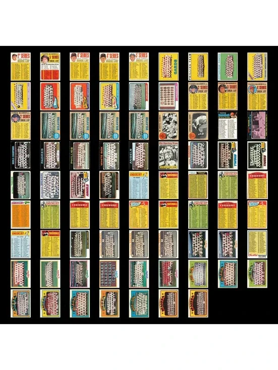 Vintage 1960s-70s Baseball Card Checklist Lot / Mickey Mantle / Extras 79 Total