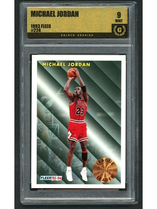 1993 Fleer #224 Michael Jordan Bulls HOF Graded Mint 9